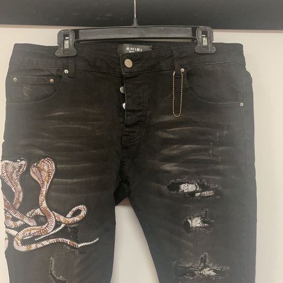 AMIRI | Pants | Amiri Black Denim Snake 